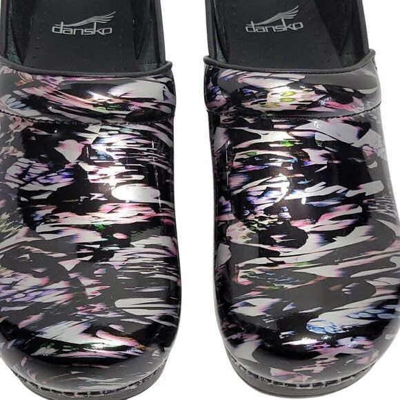 Dansko Clog Women Size EU 40 US 9.5-10 Professional Metallic Waves Patent Nurse - Picture 3 of 16
